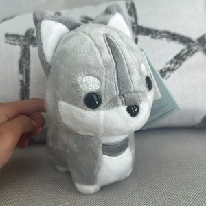 (Bellzi!) wolf Gray and White Plush Companion